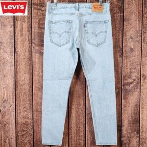 32x28 Levis Mens Slim Taper Light Wash Stretch Jeans Excellent Condition